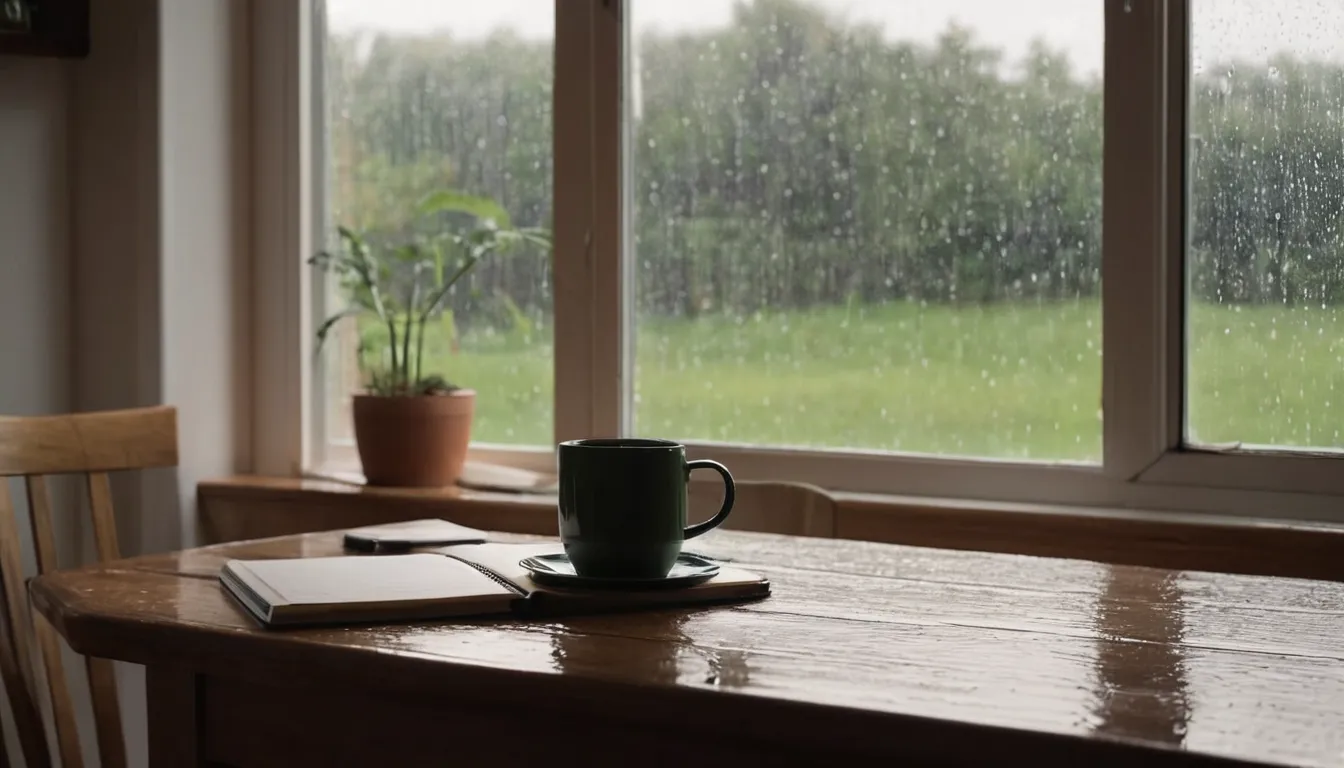 A homeowner reviewing septic notes at a kitchen table in the Wilsonville area